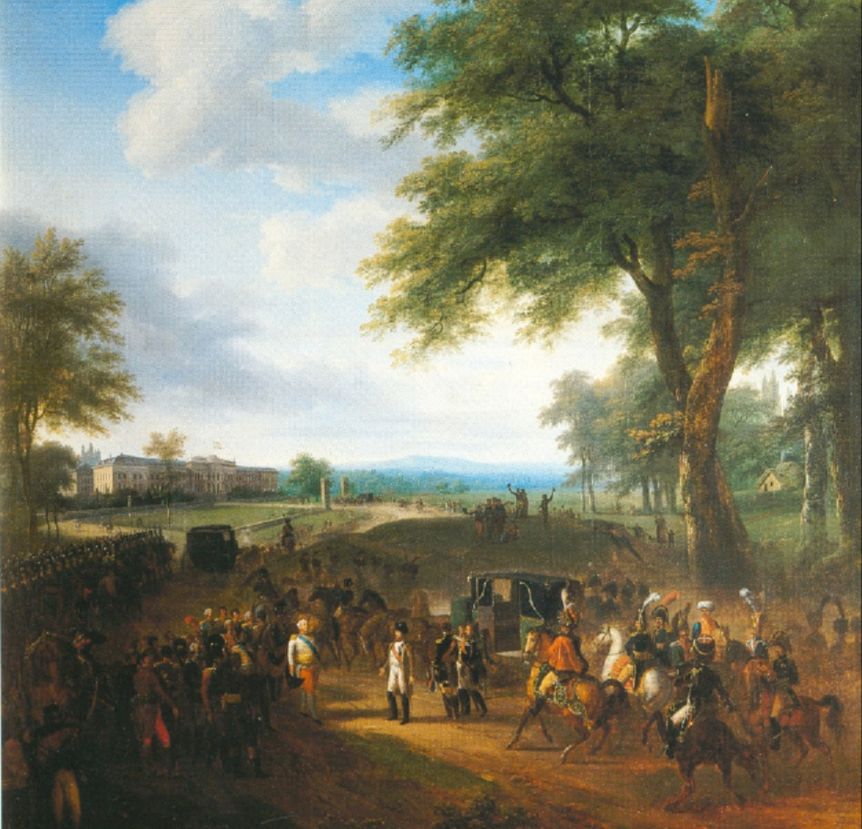 Image: Napoleon Bonaparte in Ludwigsburg, painting by Louis Etienne Watelet, 1811.